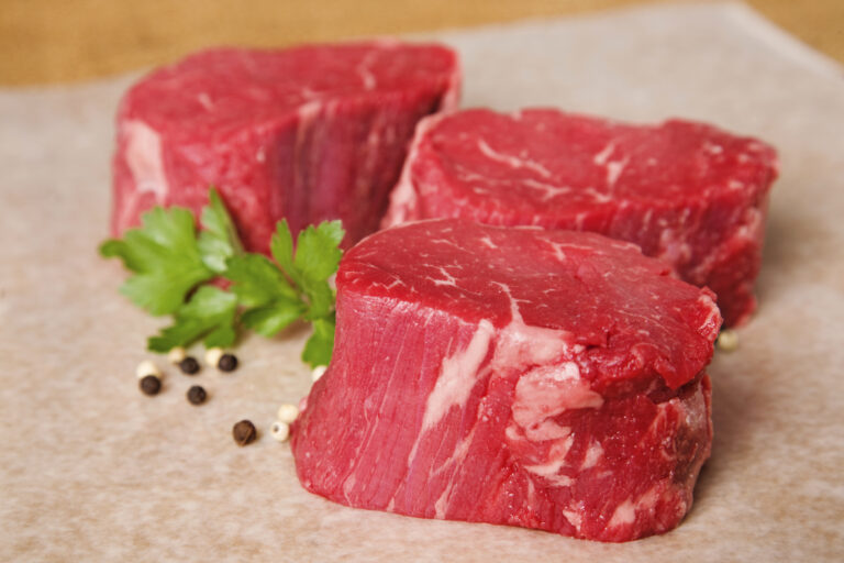 Raw Beef Tenderloin Steaks